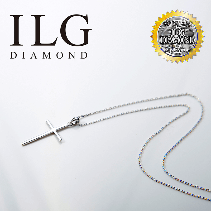 十字架項鍊女-ILG Diamond純銀項鍊