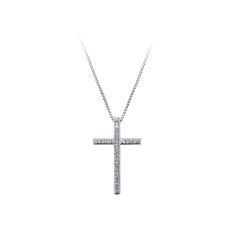 十字架項鍊女-純銀十字架項鍊