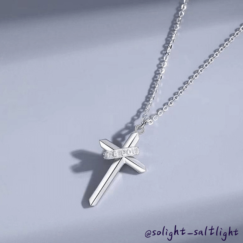 SL146-信仰之光十字架項鍊-銀色